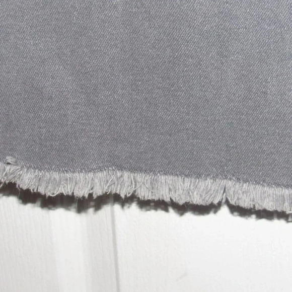 LOFT High Waist Flare Crop Gray Frayed Jeans Size 8 - Picture 5 of 8